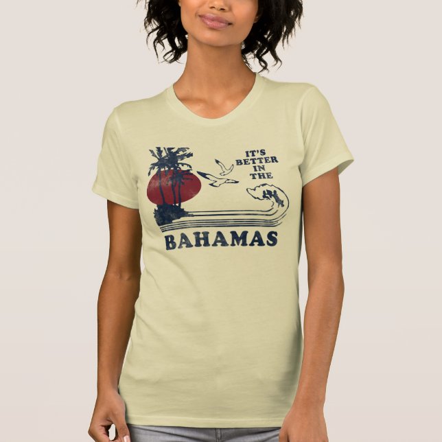 Det är bättre i den Bahamas T-tröja T-shirt (Framsida)