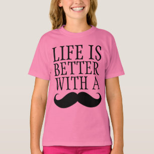 Det är bättre med en Mustache Girls Shirt Tröja