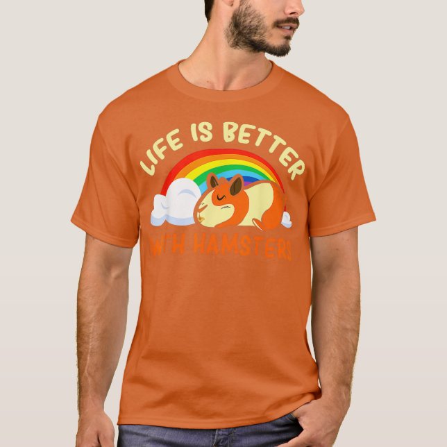 Det är bättre med hamstrar, smågrisar t shirt (Framsida)