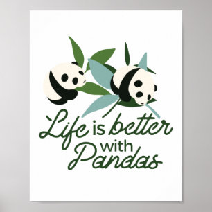 Det är bättre med Panda Poster