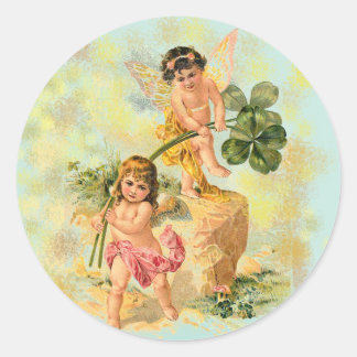 Det är beklagligt att Änglar på Stickers Runt Klistermärke