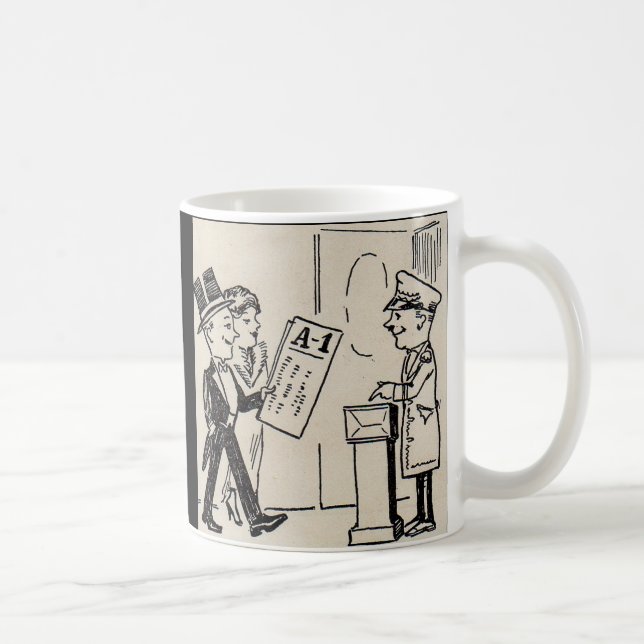Det är Biljett - 1920-talets teatertecknad Kaffemugg (Höger)