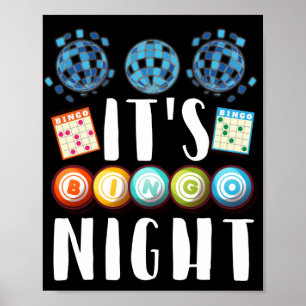 Det är Bingo Nattfunka Lucky Gambling Poster