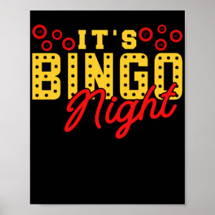 Det är Bingo Nattfunka Lucky Gambling Poster
