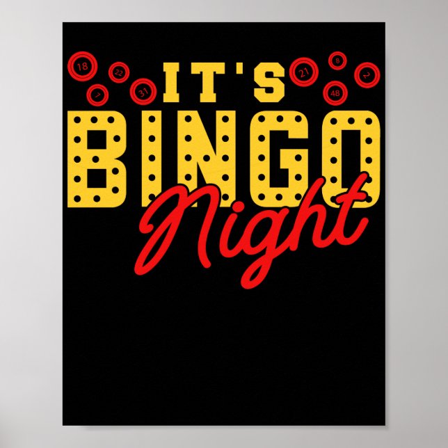 Det är Bingo Nattfunka Lucky Gambling Poster (Framsidan)