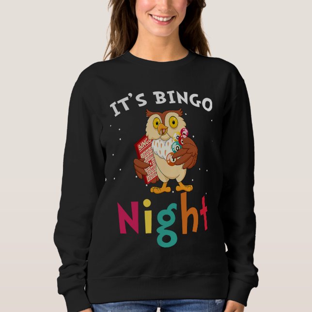 Det är Bingokväll  Söt Uggle Bingo T Shirt (Framsida)