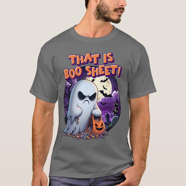 Det är BOO Lakan! Mad Ghost T Shirt (Framsida)