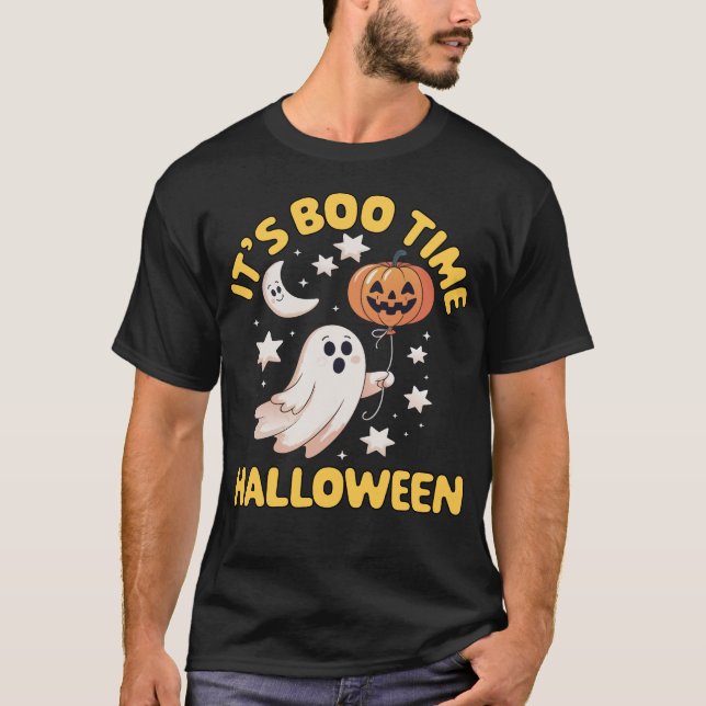 Det är Boo-tid Halloween T Shirt (Framsida)