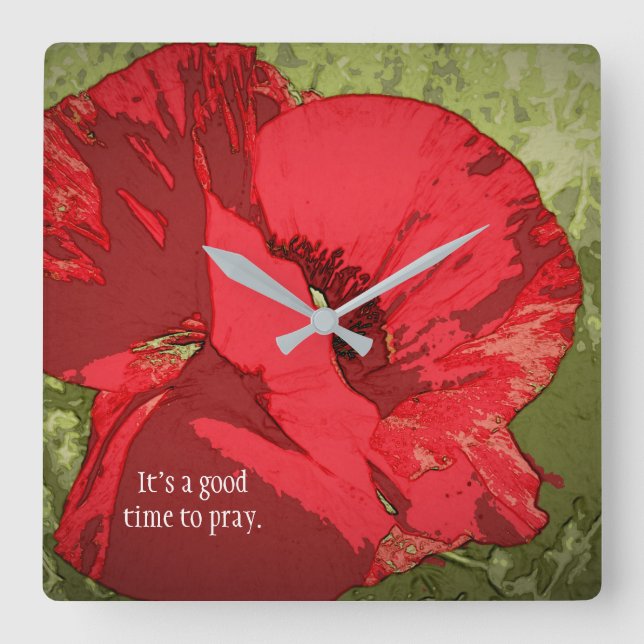 Det är bra att be kristen dekorator fyrkantig klocka (Framsida)