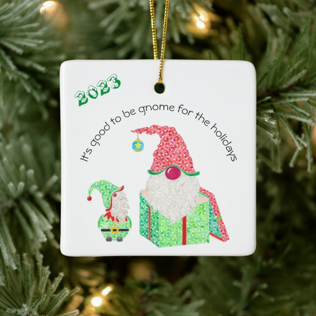 Det är bra att bli Gnome Ceramic Ornament (Träd)