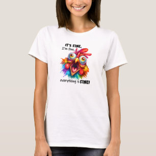 Det är bra att bran skriker tupp t shirt