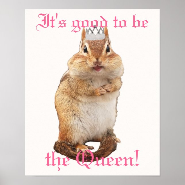 Det är Bra att vara drottningen! Chipmunk Poster (Framsidan)