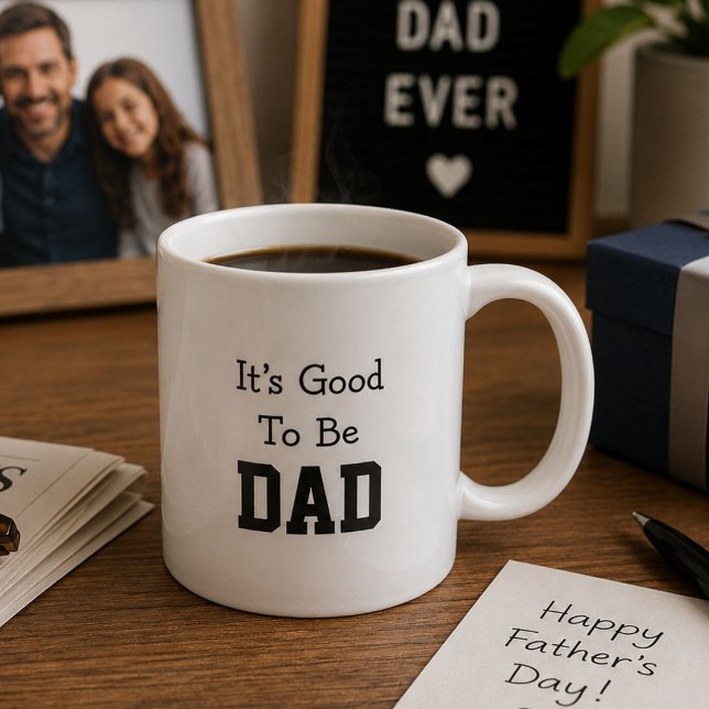 Det är bra att vara pappa Roligt fadersdagspresent Kaffemugg (Skapare uppladdad)