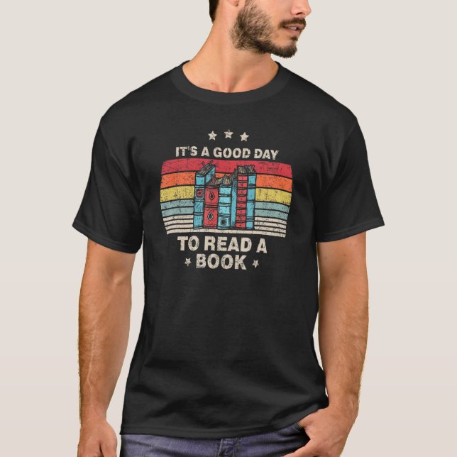 Det är Bra dag att läsa Bok Bibliotek 1 T Shirt (Framsida)