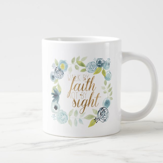 Det är bra - gå vid Faith Inte vid synen Jumbo Mugg (Höger)