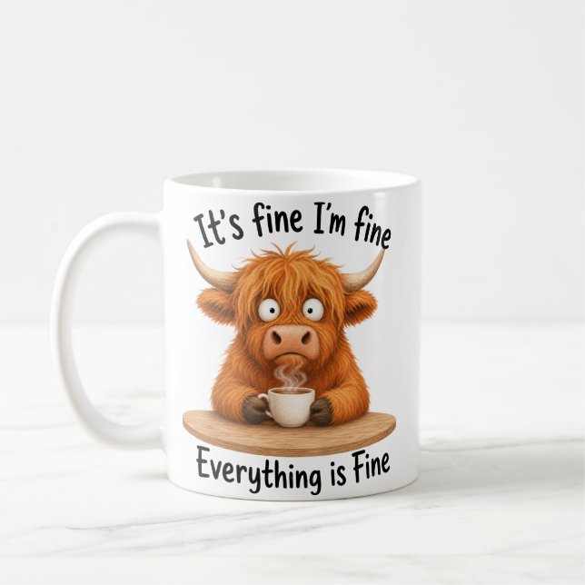 det är bra jag mår bra allt är bra kaffemugg (Vänster)