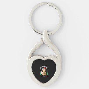 Det är bra jag mår bra allt är bra Xmas katt jultr Twisted Heart Silverfärgad Nyckelring