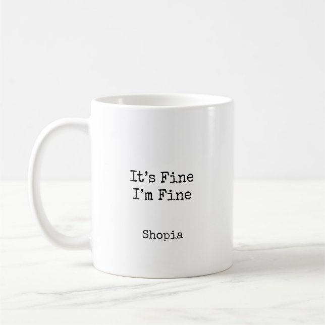 Det är bra, jag mår bra, personligt kaffemugg (Vänster)