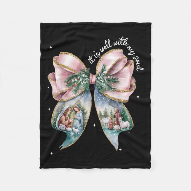 Det är bra med min sjabb Nativitetscen Baby Je Fleecefilt (Framsidan)