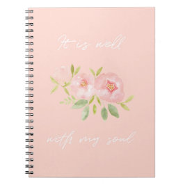 Det är bra med min själ Blommigt Journal Anteckningsbok