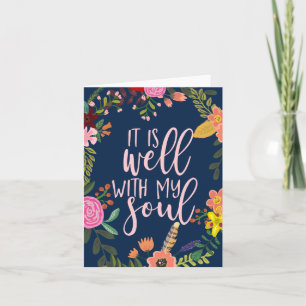 Det är bra med min själ, Hymn, bibel, citat Kort