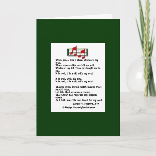 Det är bra med min själ kort (Framsida)