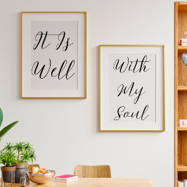 Det är bra, med min själ kristna typografi