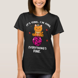 Det är Bra RPG Gamer Cat D20 Dice Misslyckas Funny T Shirt