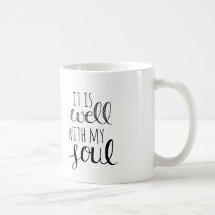 Det är brunnen räcker den märkte muggen kaffemugg