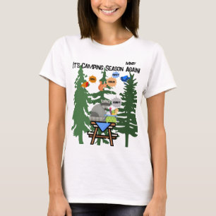 "Det är campingsäsong igen!" Anpassningsbar för kv T Shirt
