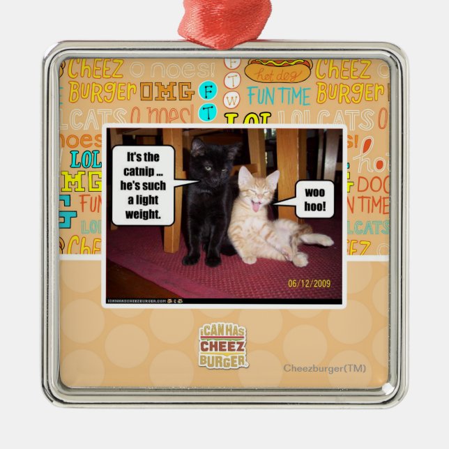 Det är catnipen julgransprydnad metall (Framsidan)