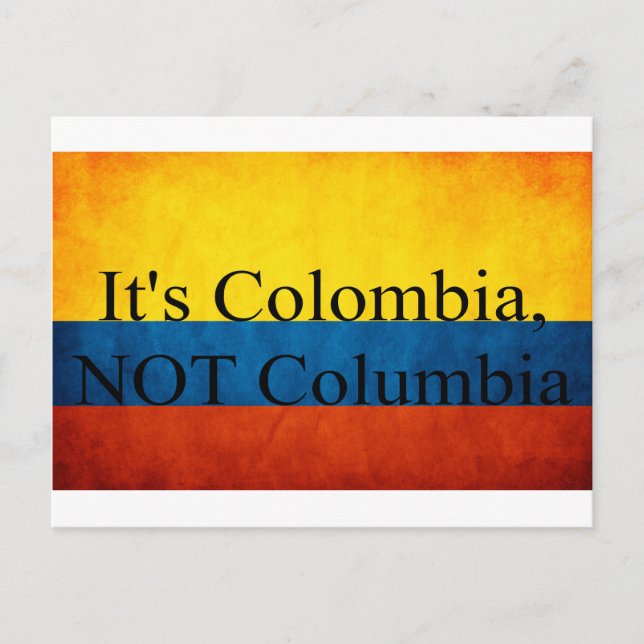 Det är Colombia, INTE Colombia Vykort (Framsida)