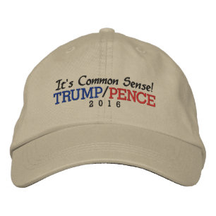 Det är Common Sense Trump Pence 2016 Broderad Keps