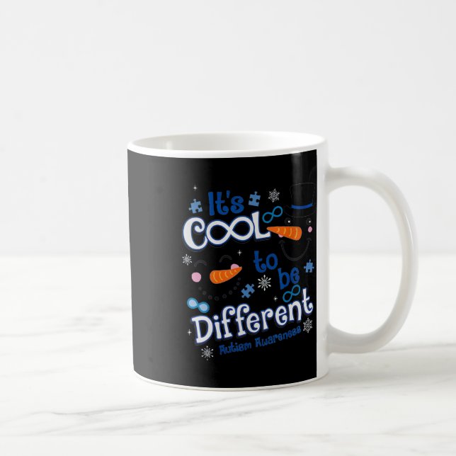 Det är Coola jul att vara annorlunda - Autism Medv Kaffemugg (Höger)