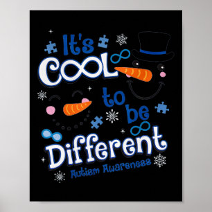 Det är Coola jul att vara annorlunda - Autism Medv Poster