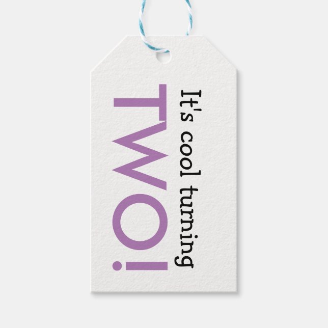 Det är coolt att fylla två Barnkalas presentkort Presentetikett (Framsidan)