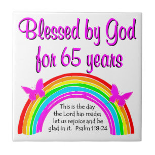 DET ÄR DAGEN SOM LORD HAR GJORT 65EN BIRTHDAY KAKELPLATTA