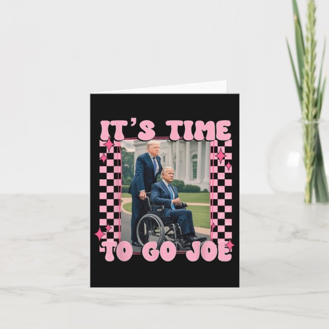 Det är dags att åka Joe Funny Trump 2024 Kort (Framsida)
