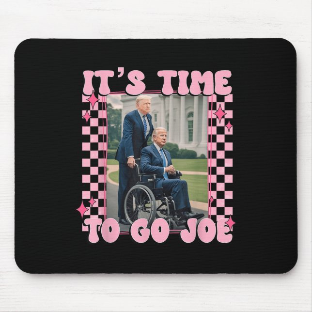 Det är dags att åka Joe Funny Trump 2024 Musmatta (Framsidan)