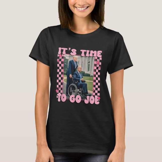 Det är dags att åka Joe Funny Trump 2024 T Shirt (Framsida)