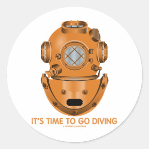 Det är dags att dö (Deep Sea Diving Helmet) Runt Klistermärke