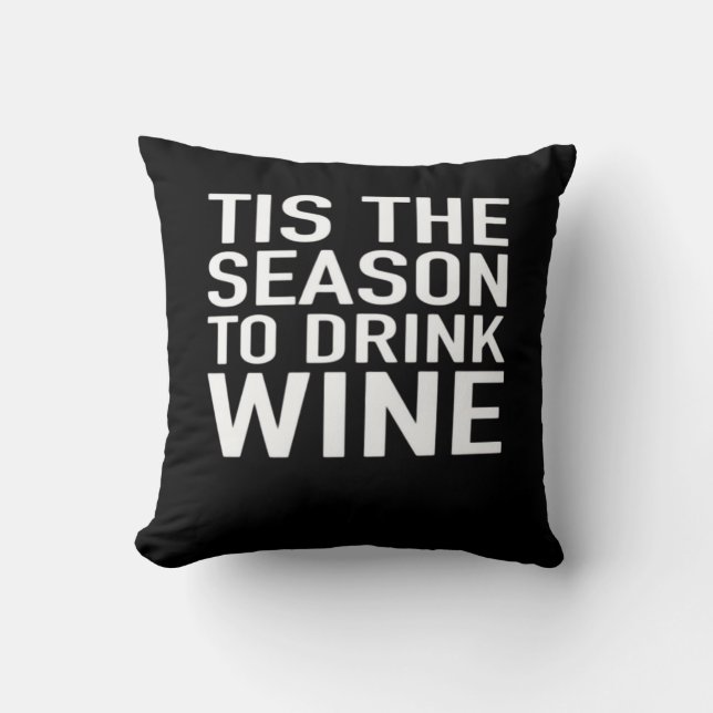 Det är dags att dricka vin kudde (Framsida)