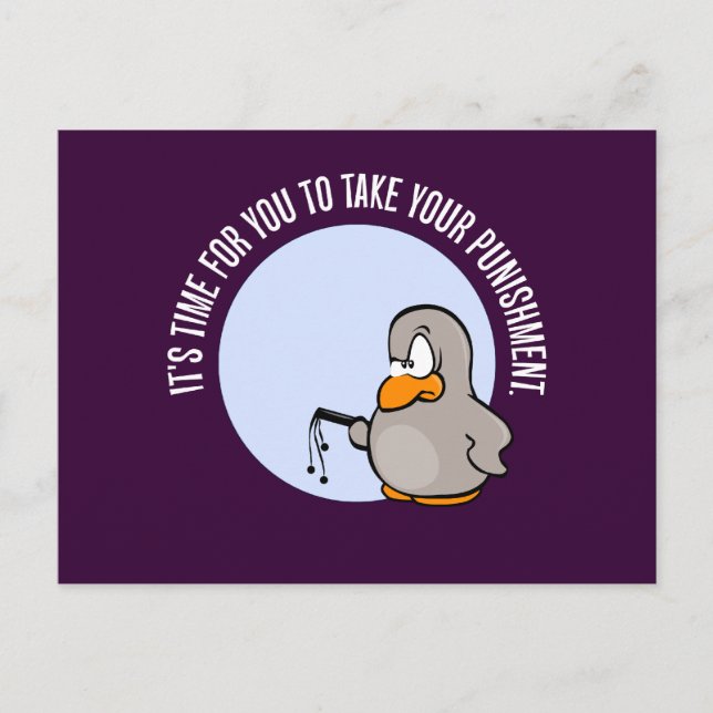 Det är dags att du straffas vykort (Framsida)