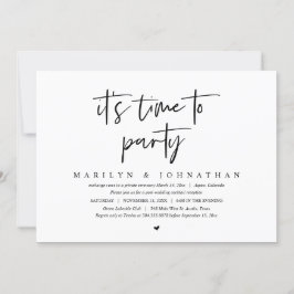 Det är dags att festa, bröllopsfirande inbjudningar