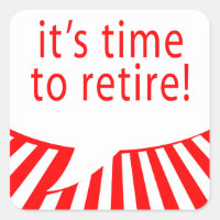 Det är dags att gå i pension! (tecknad bubbla)