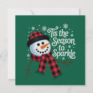Det Är Dags Att Glänsa Jul Vinter Högtid Julkort