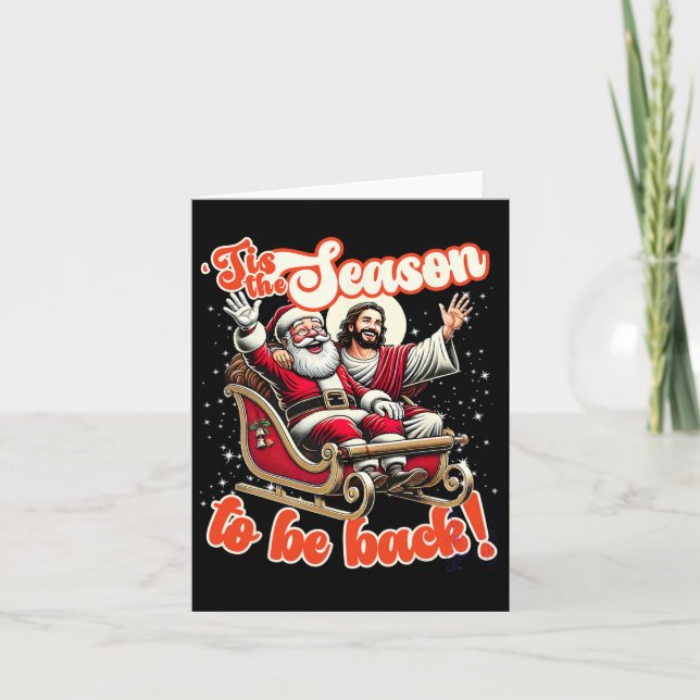 Det Är Dags Att Komma Tillbaka Jesus Tomte Jesus Kort (Framsida)