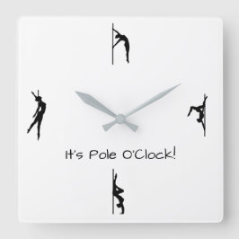 Det är dags att pole Dance! Väggklocka för polröre