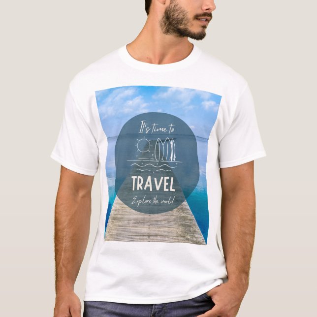 Det är dags att resa i offerten t shirt (Framsida)