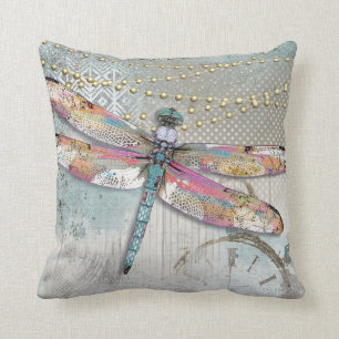 Det är dags att skina Dragonfly Premium Pillow Kudde